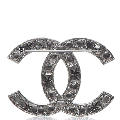Chanel Ruthenium Crystal CC Star Brooch 3 of 4