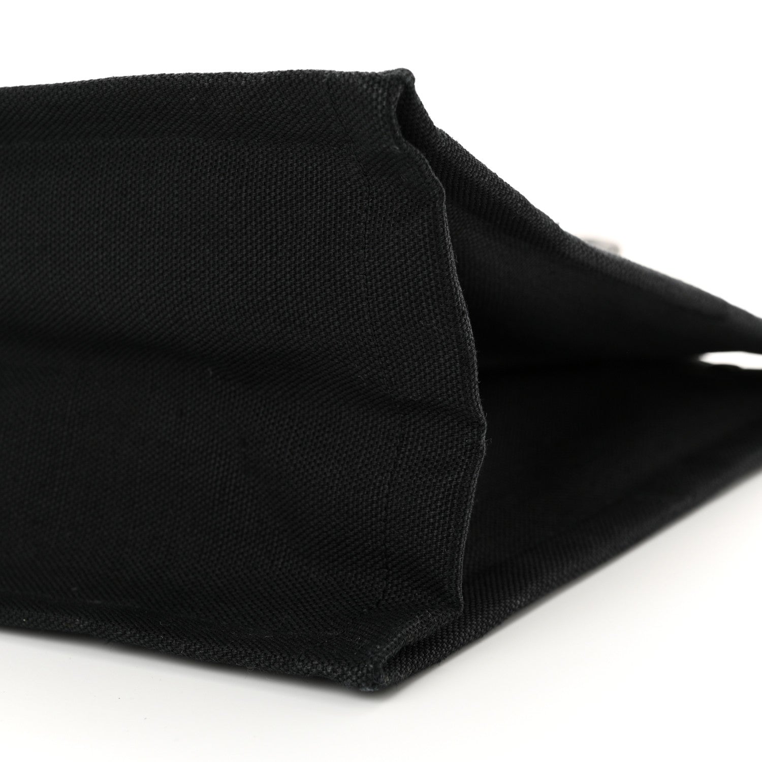 Saint Laurent Raffia Linen Calfskin Rive Gauche Tote Naturale Black 9 of 11