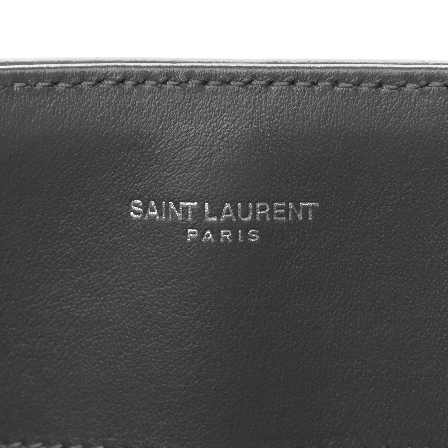 Saint Laurent Calfskin Y Quilted Monogram Large Loulou Shopper Storm 7 of 13