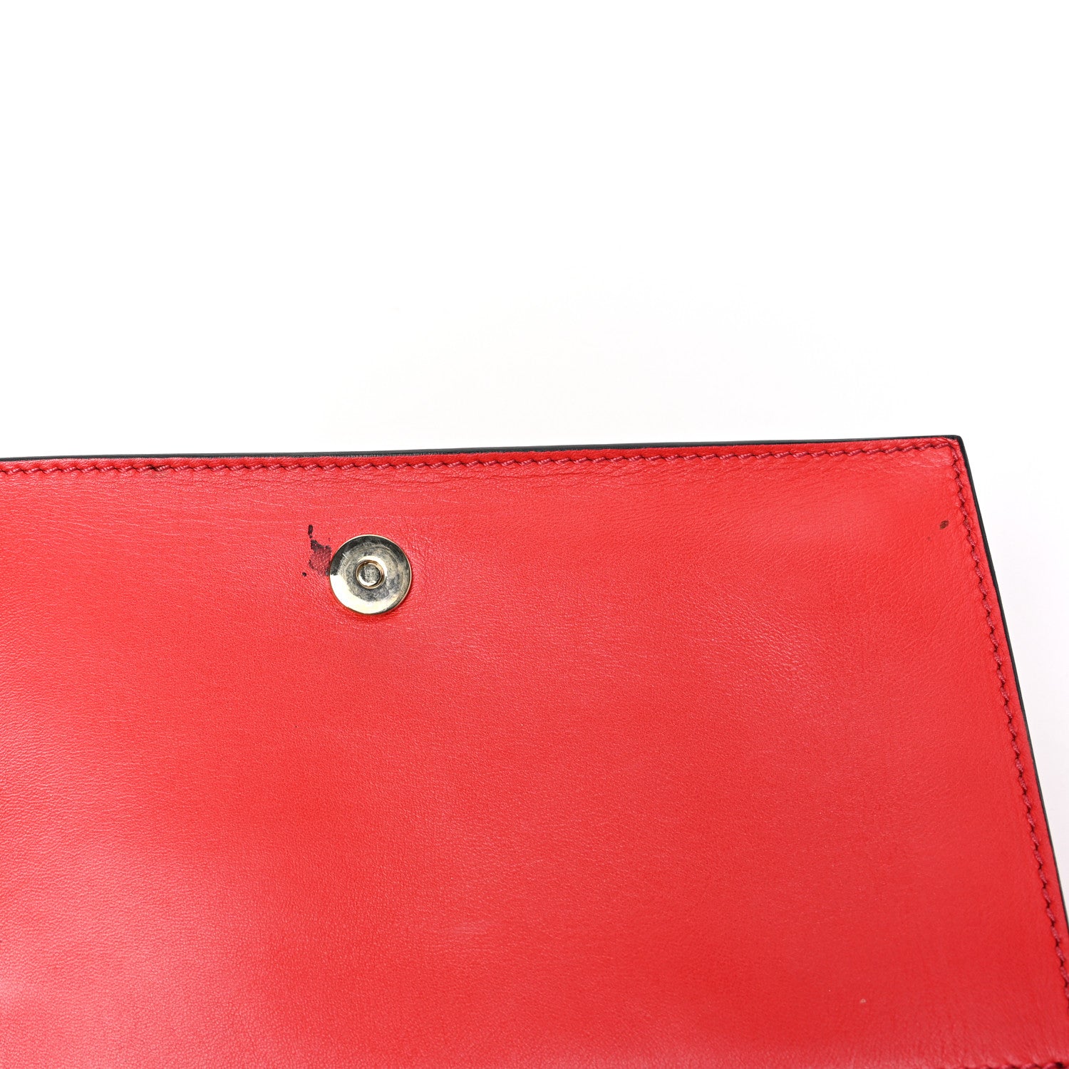 Valentino Garavani Nappa Rockstud Wristlet Clutch Deep Orange 10 of 10