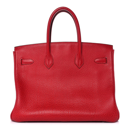 Hermes Buffle Skipper Birkin 35 Rouge Vif 3 of 43