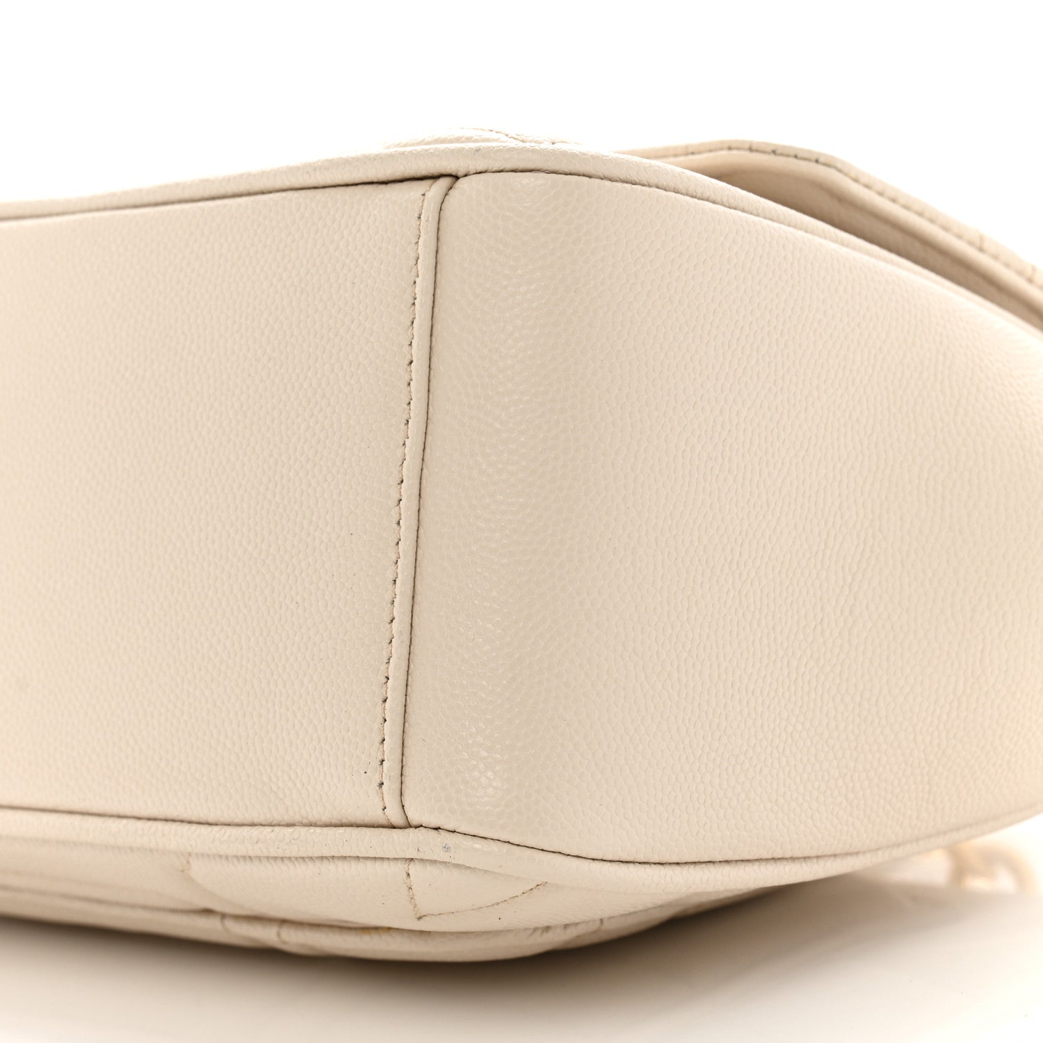 Salvatore Ferragamo Calfskin Quilted Gancini Flap Bag Bone 9 of 10