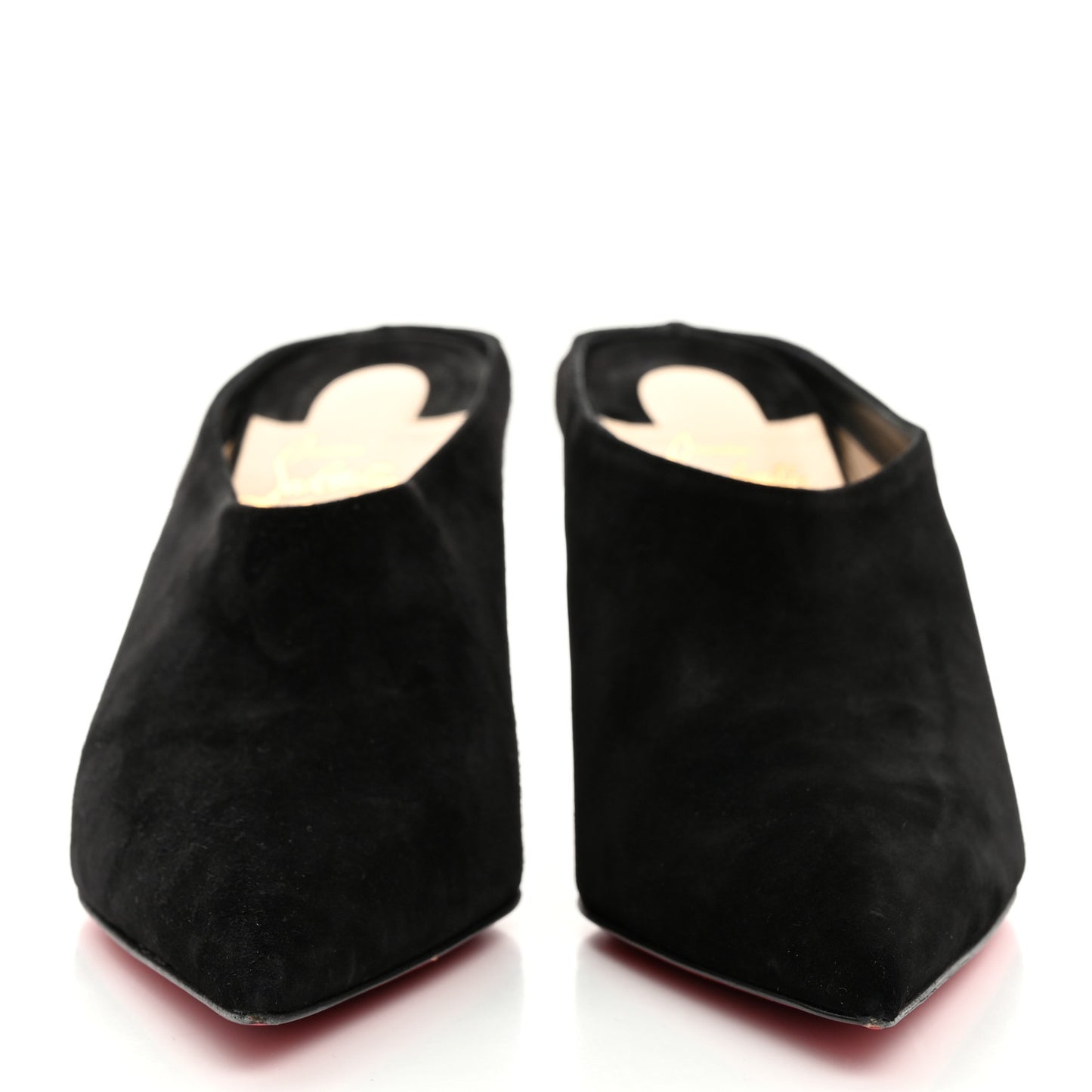 Veau Velours Quart 80 Mules 38.5 Black