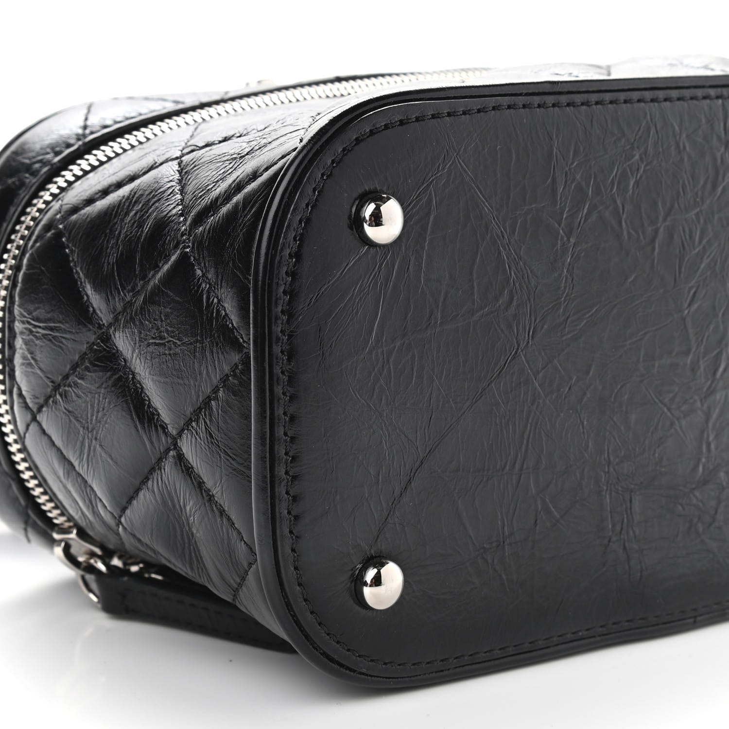 Chanel Crumpled Calfskin PVC Quilted Backpack Black 10 of 11