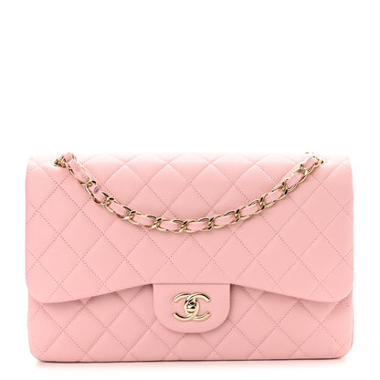 Chanel Caviar Quilted Jumbo Double Flap Light Pink 1 of 10