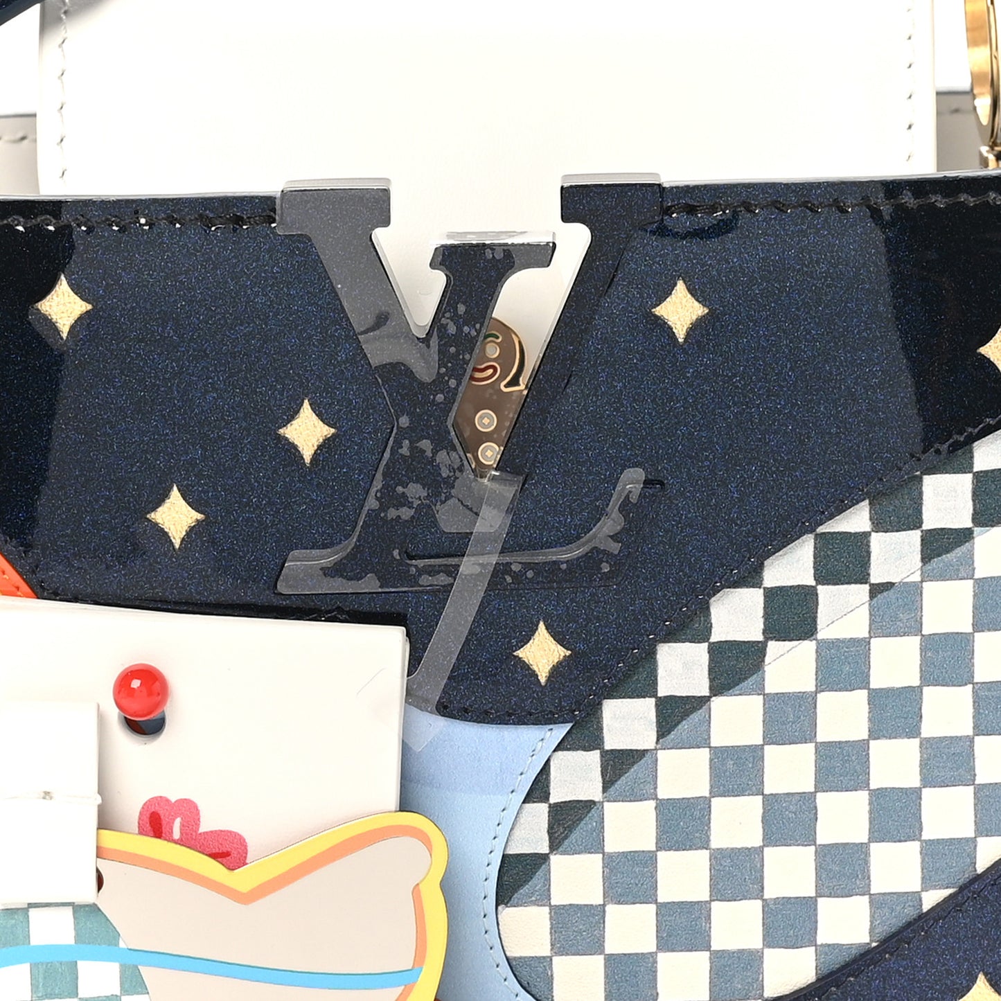 LV X ZIPING WANG Calfskin Patchwork Mini Artycapucines Multicolor
