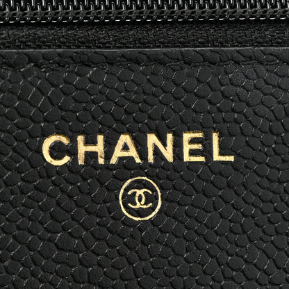 Chanel Caviar Quilted Tiny CC Wallet On Chain WOC Black 8 of 13