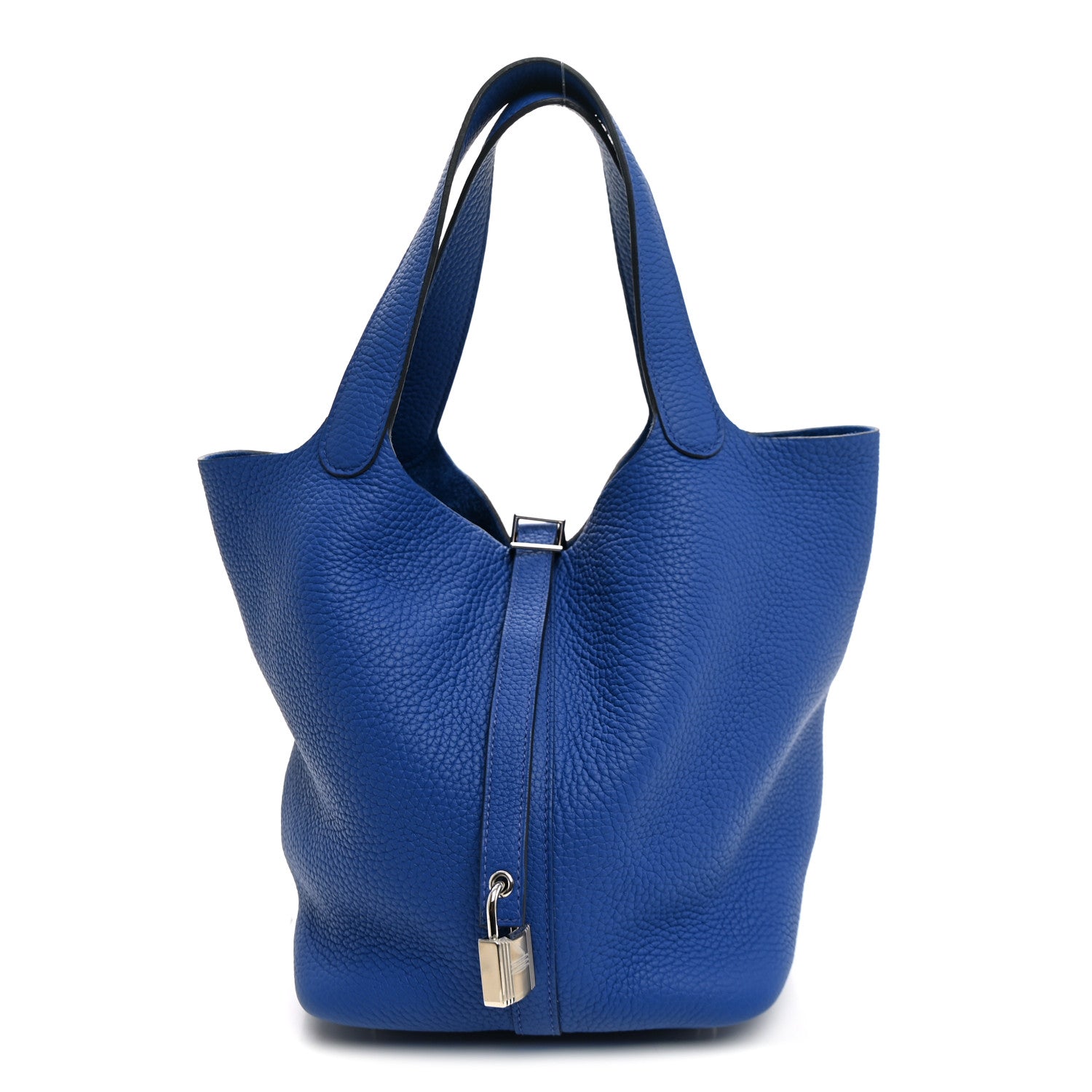 Hermes Taurillon Clemence Picotin Lock 22 MM Bleu Electrique 1 of 10