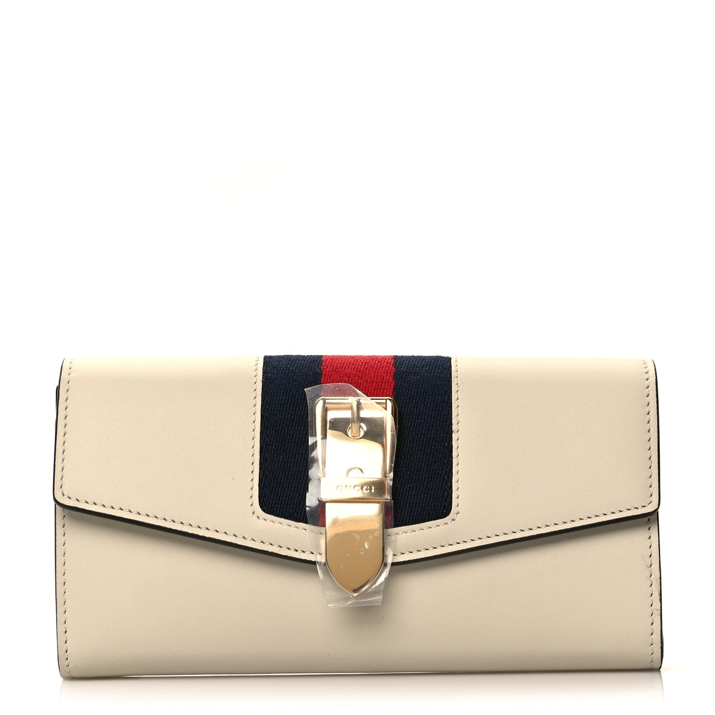Calfskin Sylvie Continental Wallet White