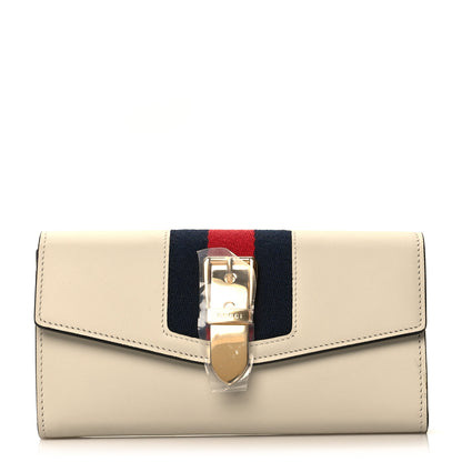 Gucci Calfskin Sylvie Continental Wallet White 1 of 9