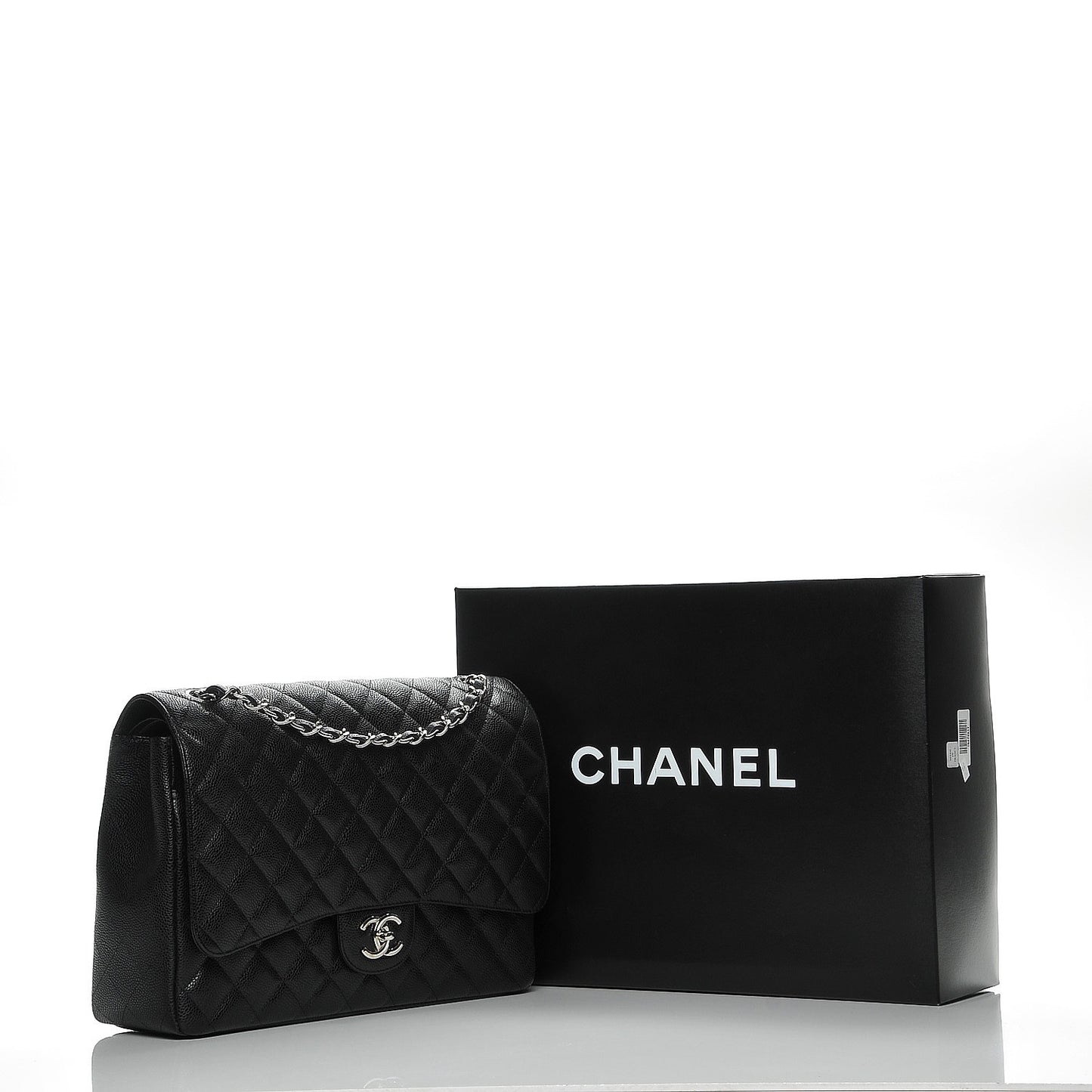 Caviar Quilted Maxi Double Flap Black