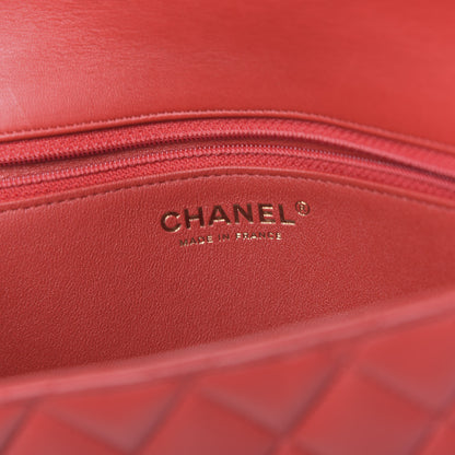 Chanel Lambskin Quilted Flap Clutch Red 6 of 10
