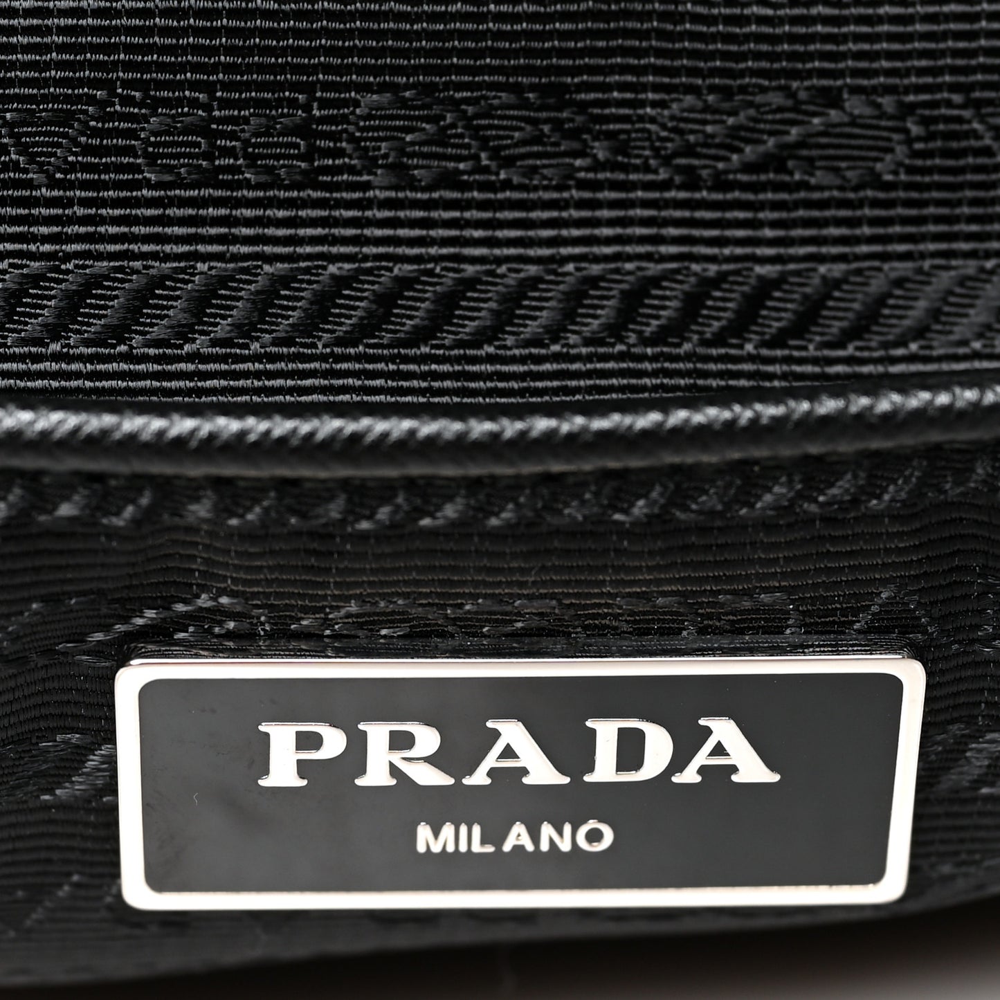 Tessuto Nylon Saffiano Medium Backpack Black