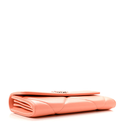 Chanel Lambskin Quilted Chanel 19 Flap Wallet Light Pink 4 of 9