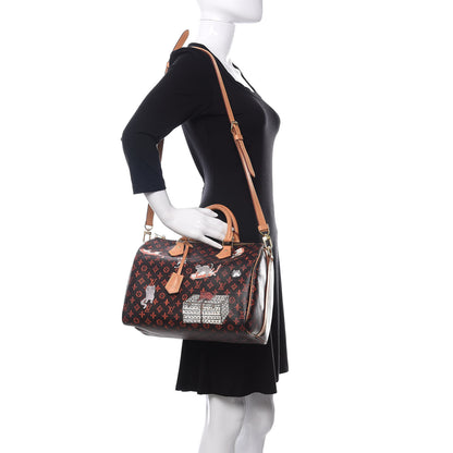Louis Vuitton Catogram Speedy Bandouliere 30 Marron 2 of 12