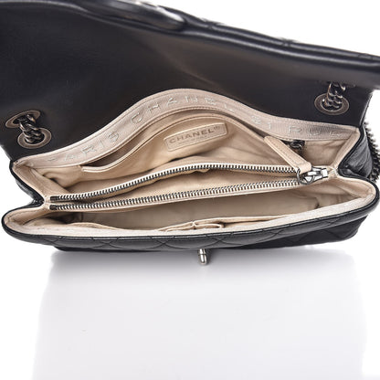 Chanel Shiny Lambskin Quilted Medium Burgundy Rocks Flap Black 5 of 12