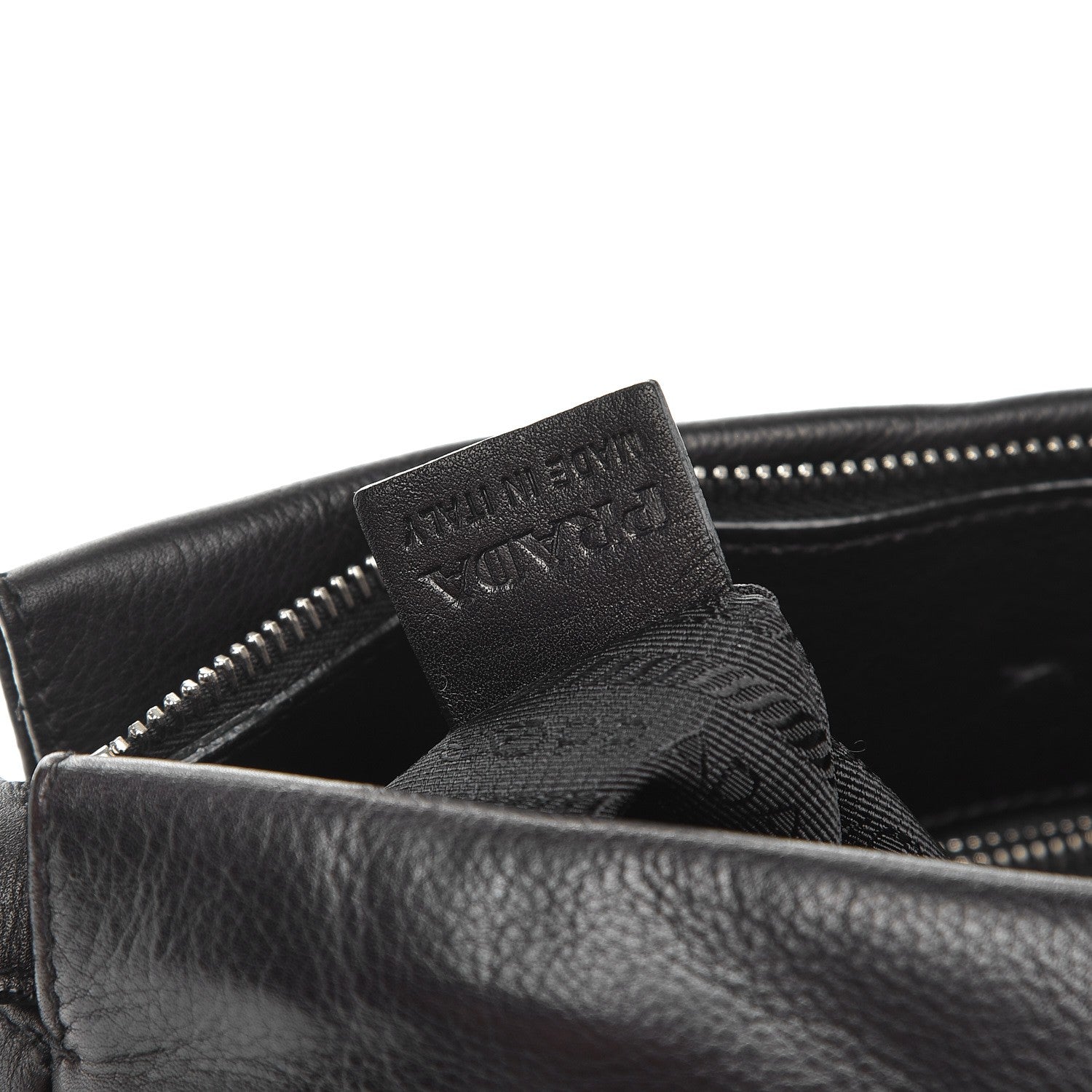 Prada Vitello Soft Shopping Satchel Black 9 of 9