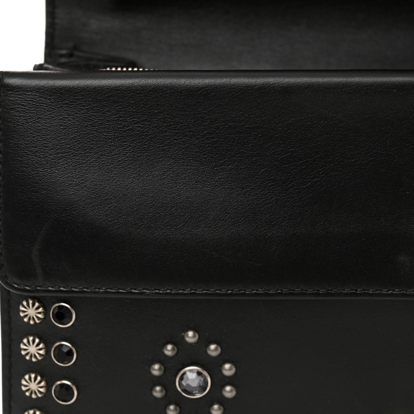 Calfskin Studded Small Dionysus Shoulder Bag Black