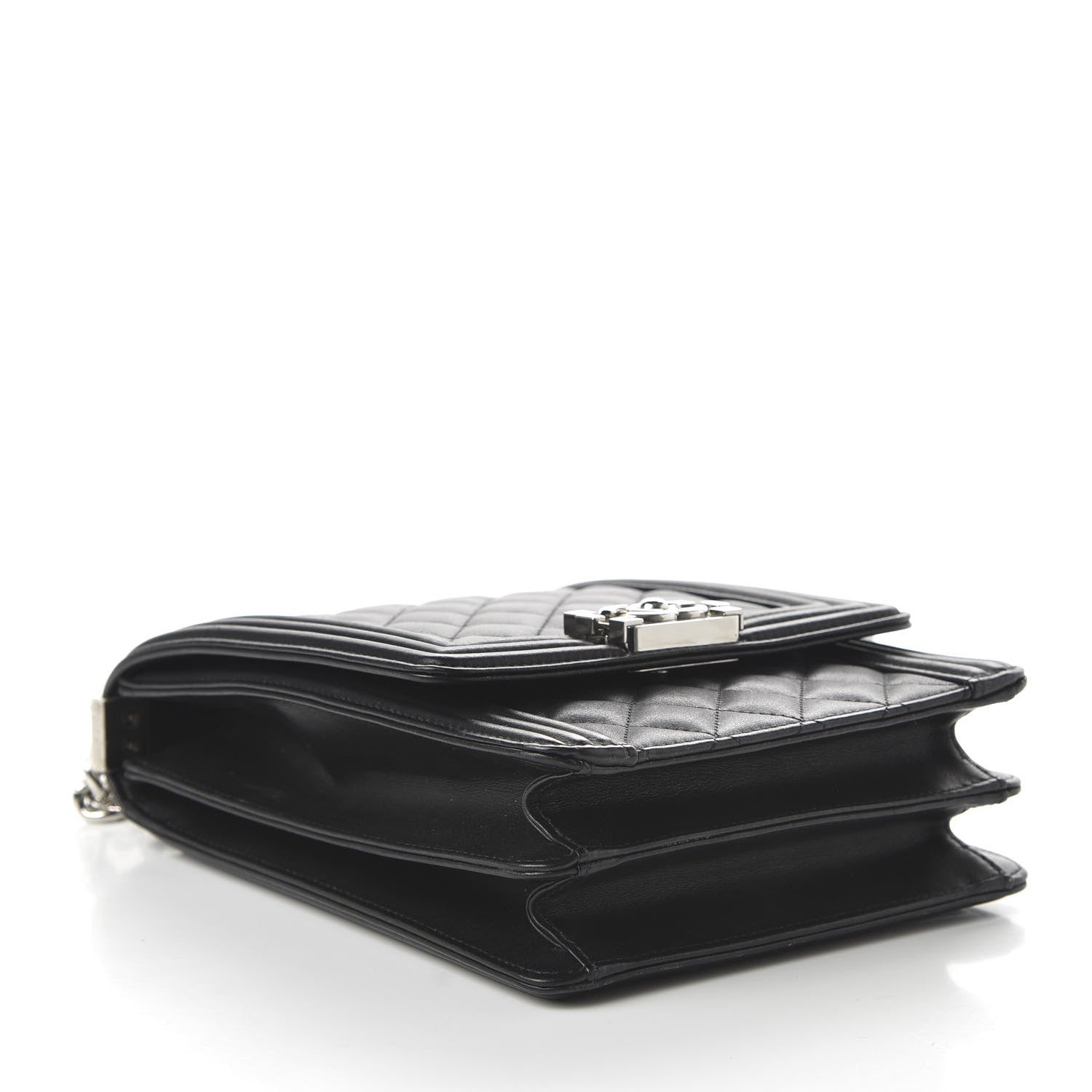 Chanel Calfskin Quilted North South Boy Flap Black 4 of 10