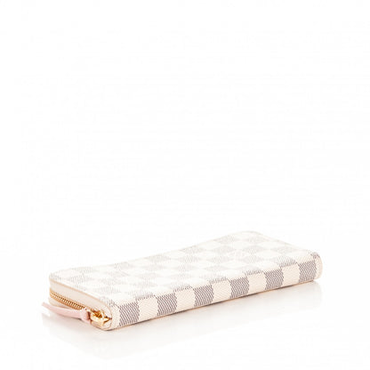 Louis Vuitton Damier Azur Clemence Wallet Rose Ballerine 4 of 7