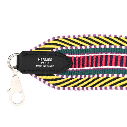 Hermes Toile Swift 50mm Sangle Cavale Shoulder Strap Multicolor Black 4 of 6