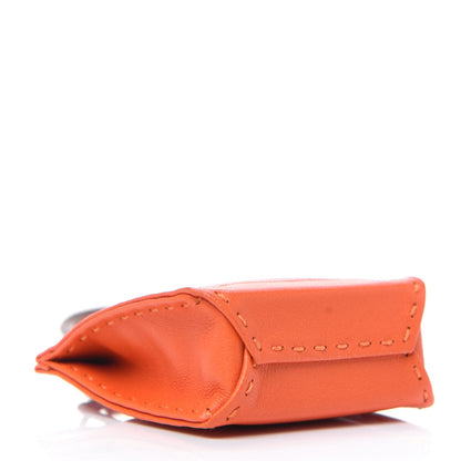 Hermes Milo Lambskin Swift Shopping Bag Charm Feu Gold 3 of 7