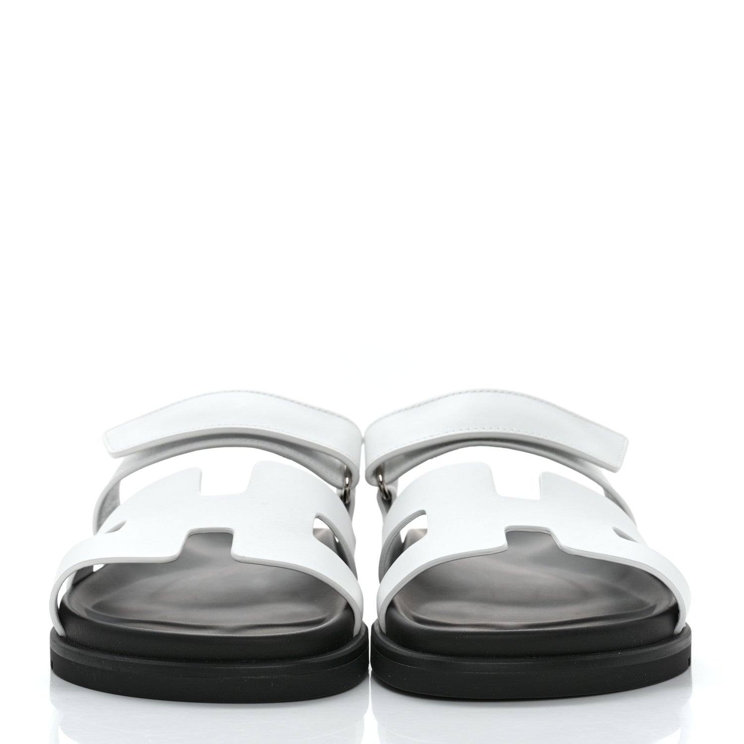Hermes Calfskin Womens Chypre Sandals 39.5 White 2 of 9