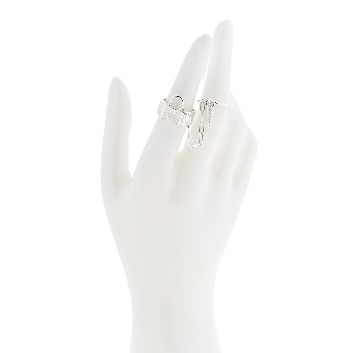 Sterling Silver Alpha Kelly Double Ring 52 6