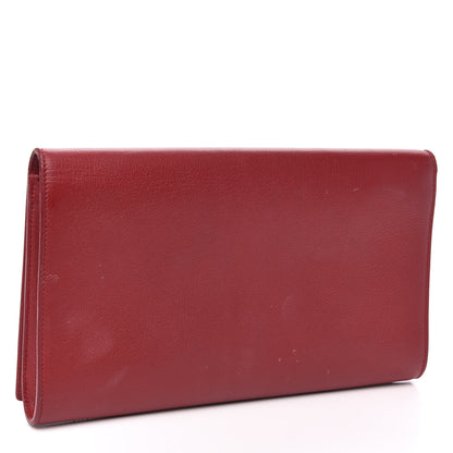 Saint Laurent Calfskin Monogram Large Belle De Jour Clutch Red 3 of 10