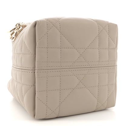 Christian Dior Calfskin Macrocannage Nano Toujours Vertical Tote Powder Beige 4 of 10