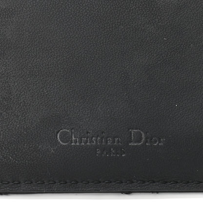 Christian Dior Ultra Matte Lambskin Cannage Small Lady Dior Zip Card Holder Black 6 of 13