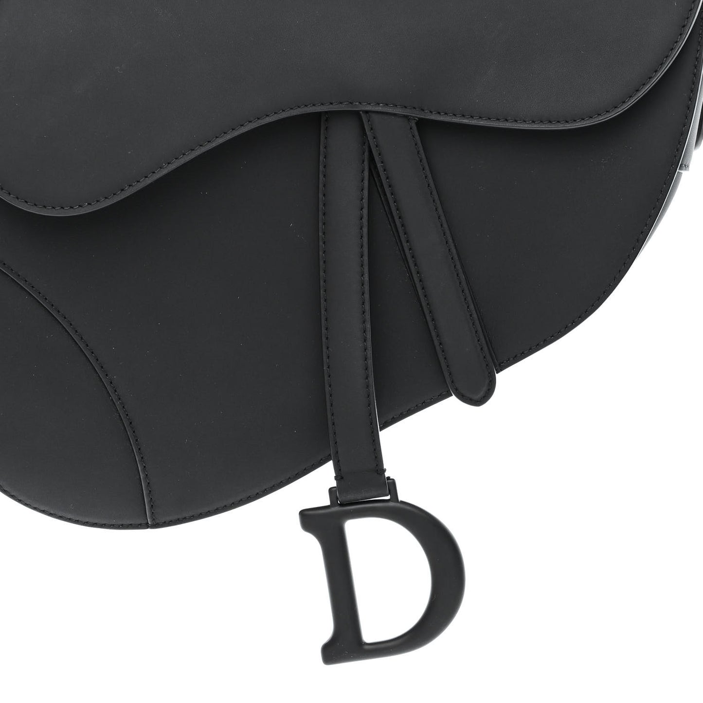 Ultra Matte Calfskin Saddle Bag Black