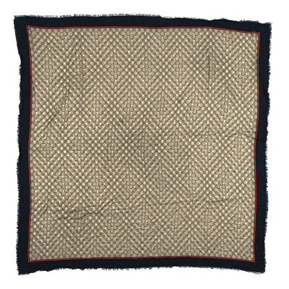 Gucci Modal Silk GG Monogram Big Bee GG Shawl Black Red 1 of 5