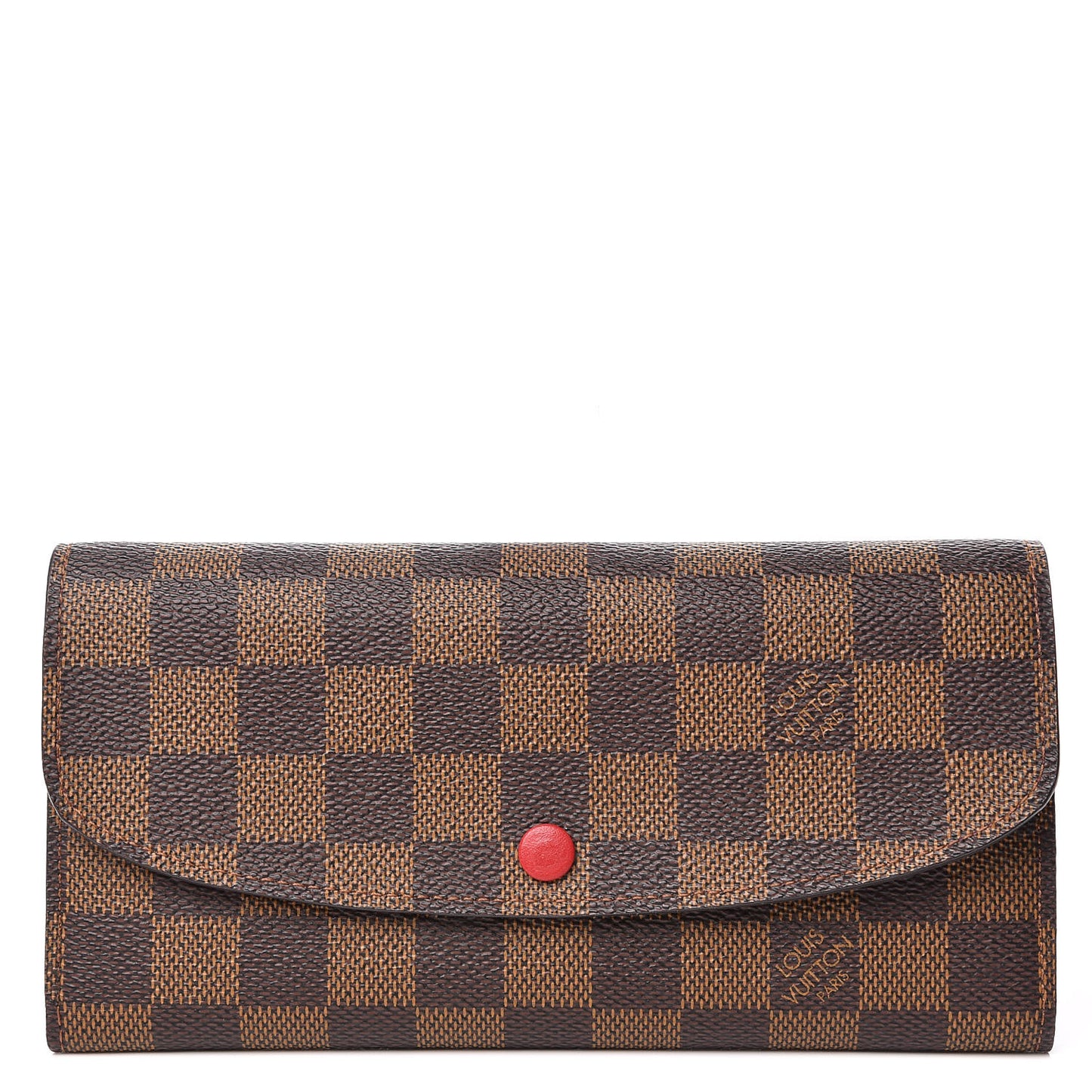 Damier Ebene Emilie Wallet Red