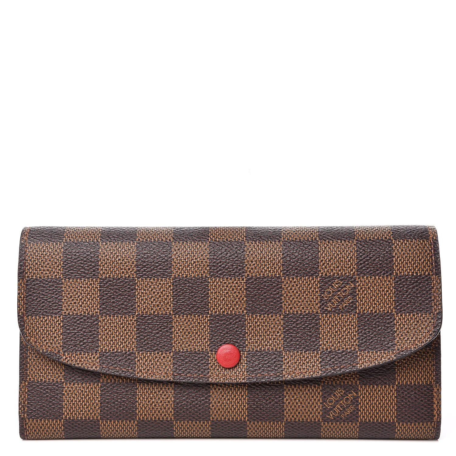 Louis Vuitton Damier Ebene Emilie Wallet Red 1 of 8