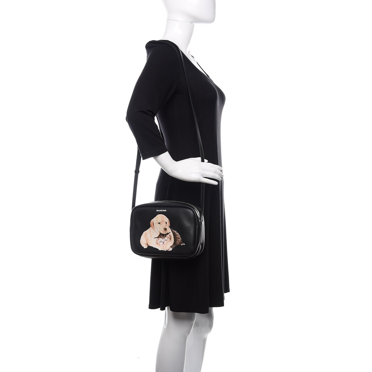 Balenciaga Calfskin Puppy And Kitten S Everyday Camera Bag Black 2 of 9