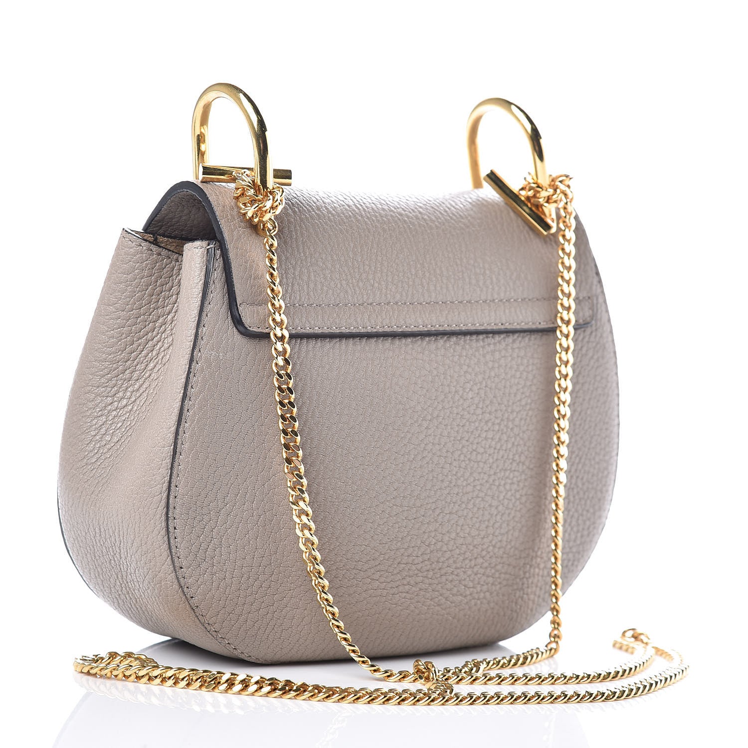 Chloe Grained Lambskin Mini Drew Shoulder Bag Motty Grey 3 of 11
