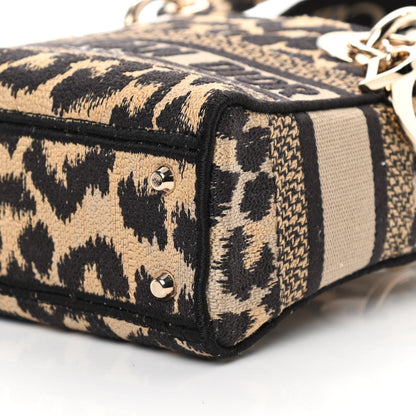 Christian Dior Canvas Mini Mizza Embroidered Lady D-Lite Beige Multicolor 10 of 14