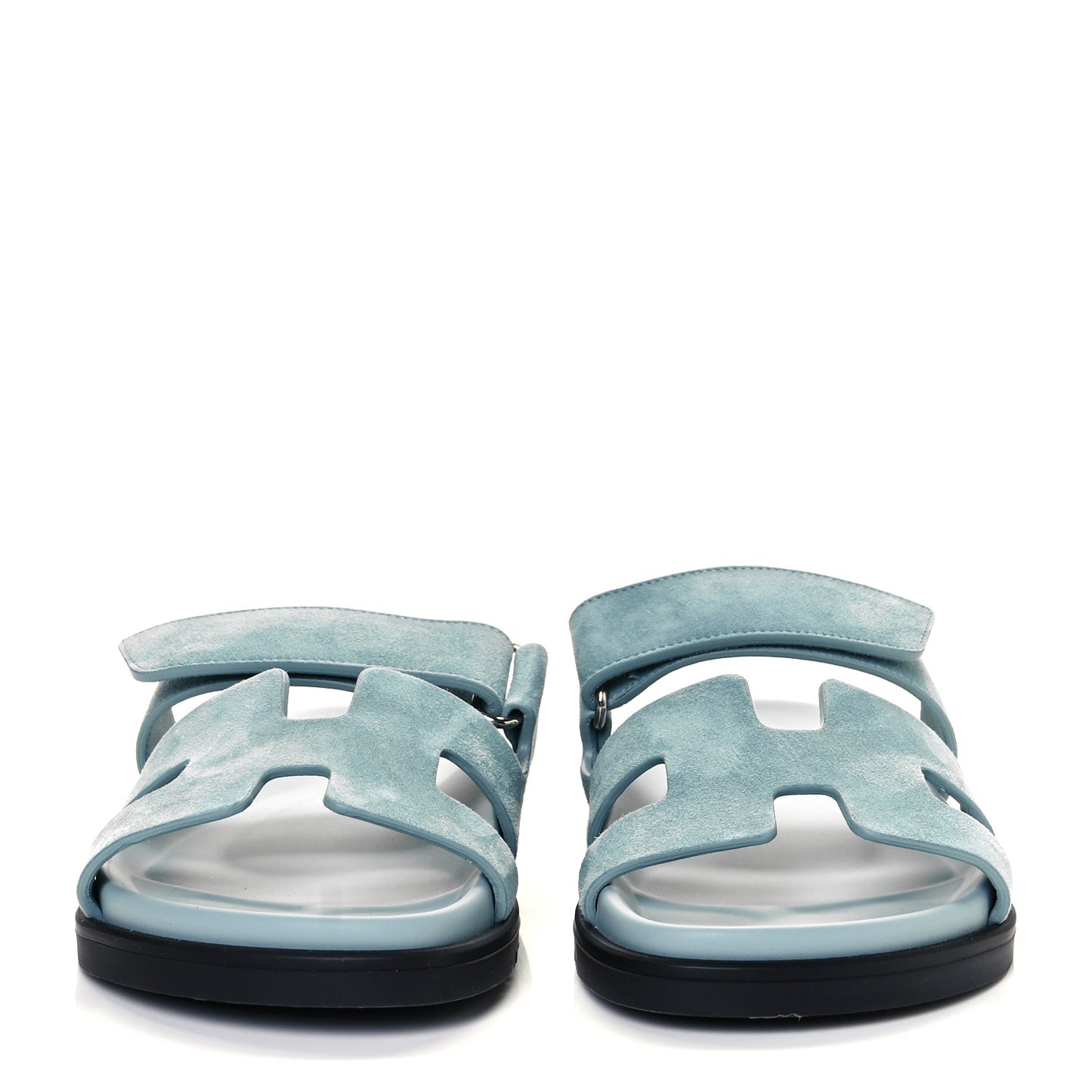 Suede Goatskin Womens Chypre Sandals 37 Vert d'eau