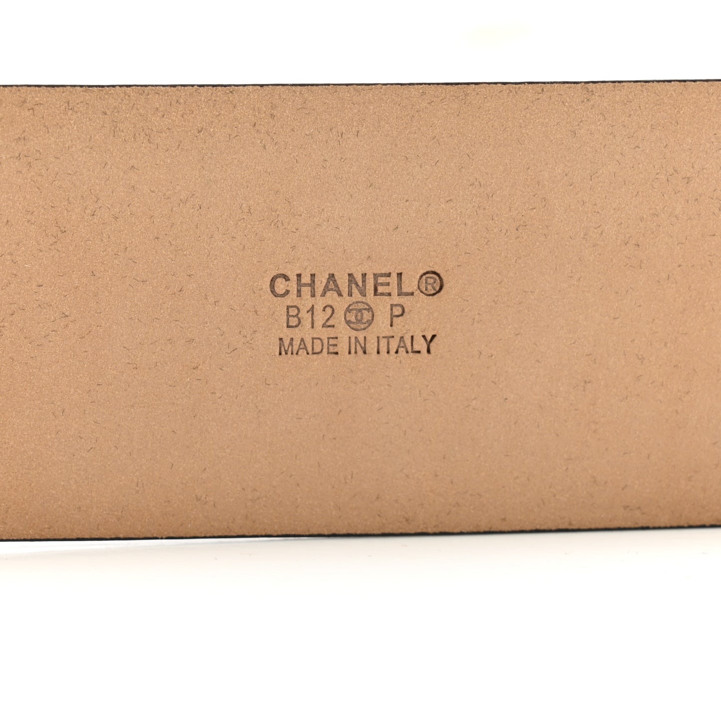 Calfskin CC Chain Belt 80 32 Black Gold