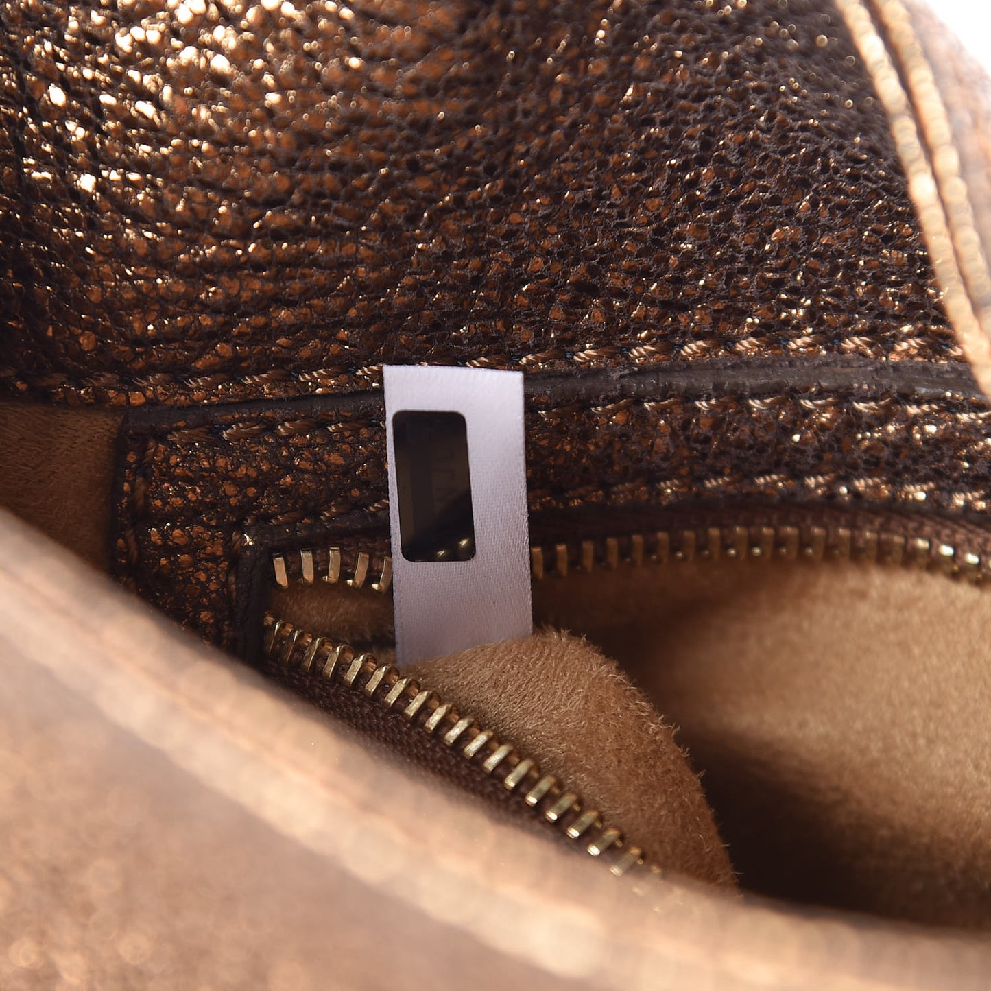 Metallic Grainy Calfskin Rachel Shoulder Bag Gold