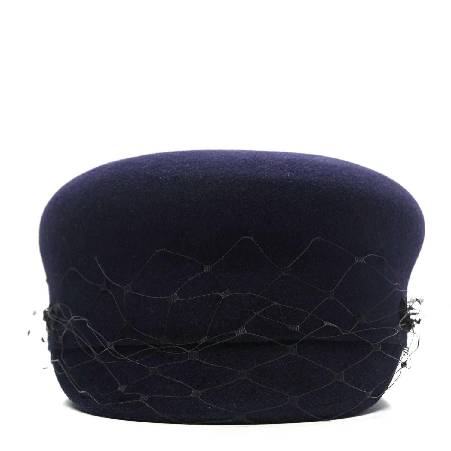 Christian Dior Cotton Canvas Arty Cap with Veil 58 Black 3 of 8