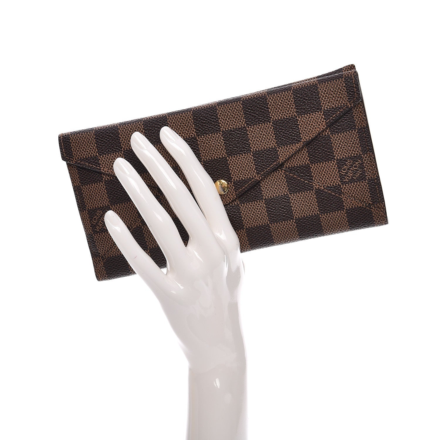 Louis Vuitton Damier Ebene Long Origami Wallet 2 of 7
