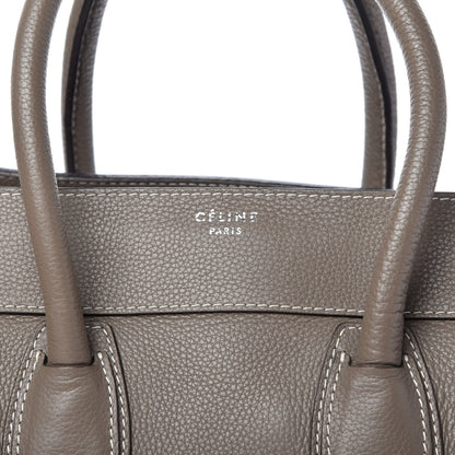 Celine Drummed Calfskin Mini Luggage Souris 9 of 9