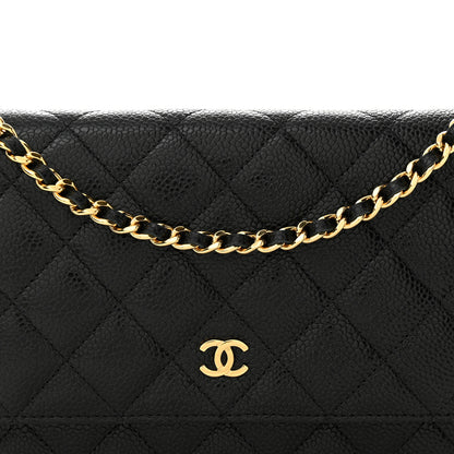 Chanel Caviar Quilted Wallet on Chain WOC Black 9 of 14