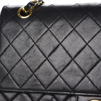 Chanel Lambskin Quilted Medium Double Flap Black 14 of 20