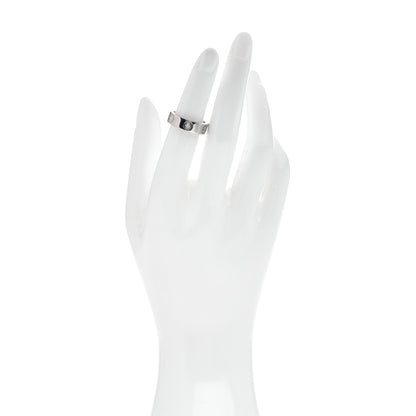 Cartier 18K White Gold 3 Diamond 5.5mm LOVE Ring 49 5 2 of 5
