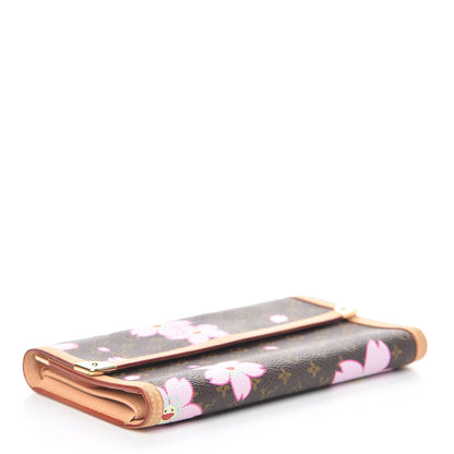 Louis Vuitton Monogram Cherry Blossom Porte Tresor International Wallet Brown 4 of 12