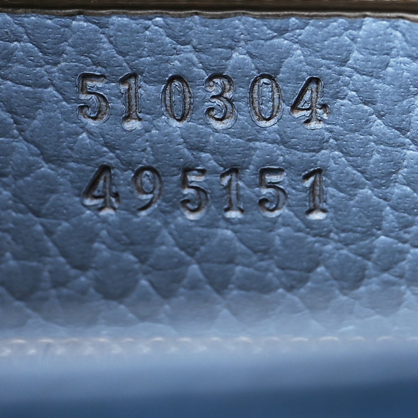 Dollar Calfskin Small Interlocking G Shoulder Bag Mineral Blue