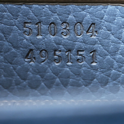 Gucci Dollar Calfskin Small Interlocking G Shoulder Bag Mineral Blue 7 of 11